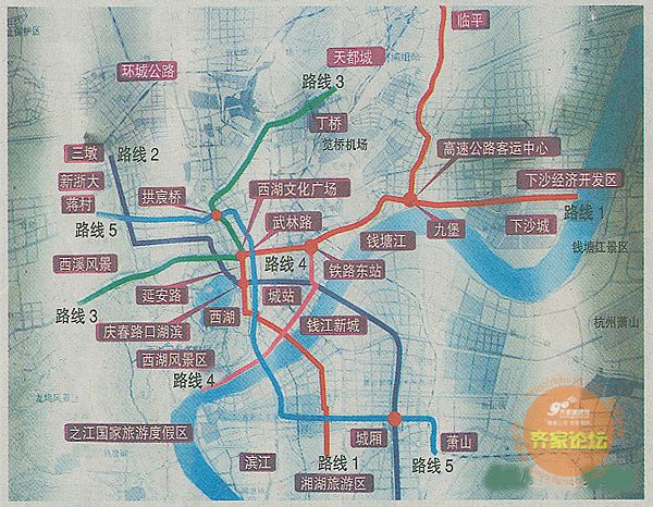 杭州地铁地图(规划图),杭州地铁建设,杭州地铁进度图片